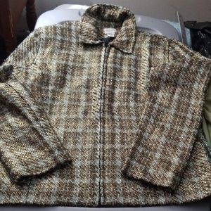 Chico's Tweed Full Zip Lined Jacket Size 2